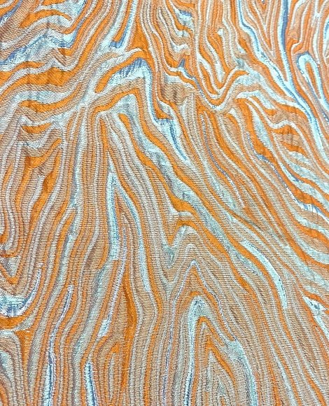 Жаккард оранжевая волна